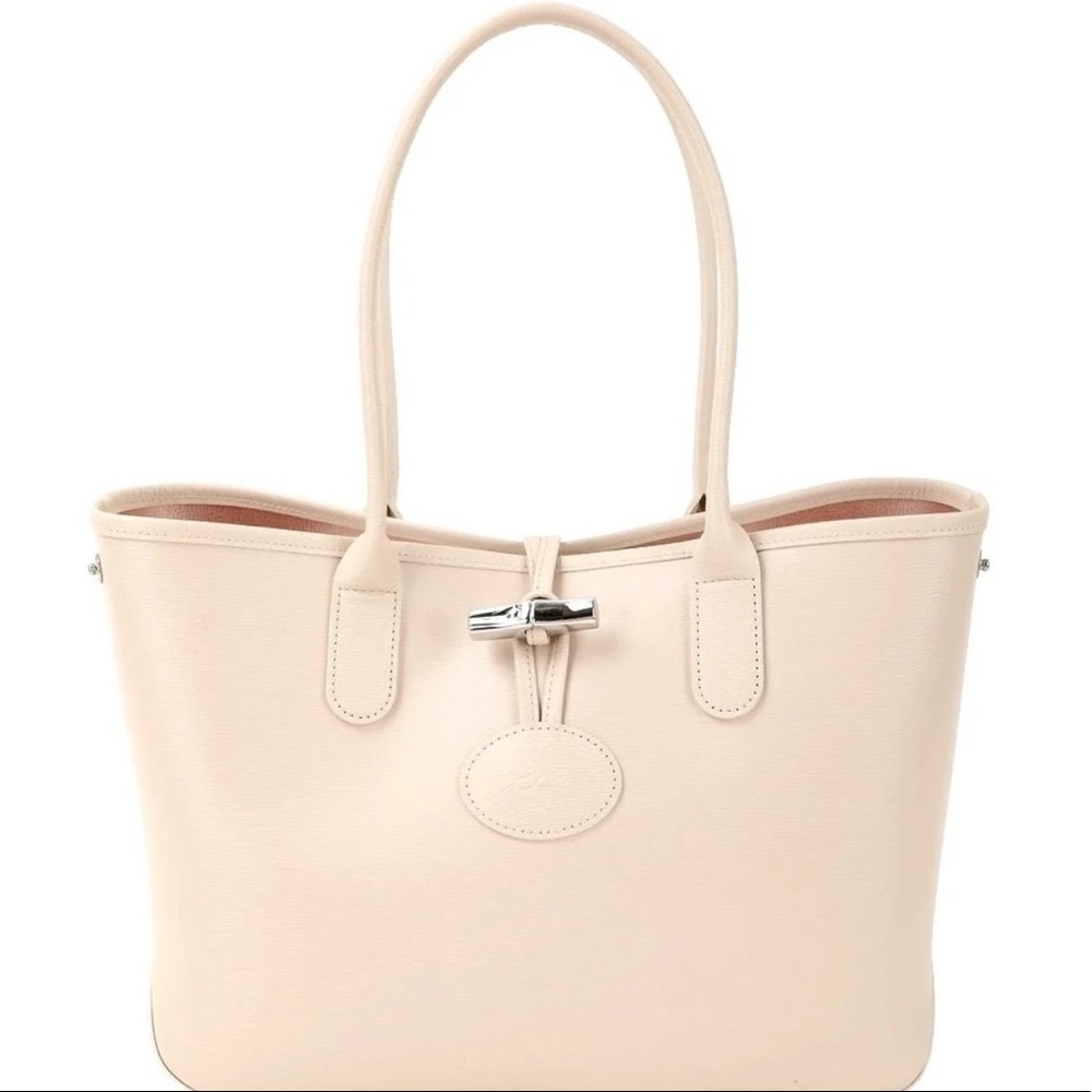 Preloved Longchamp Leather Shoulder Tote